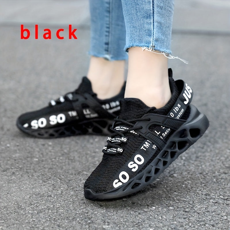 Women's Letter Graphic Running Shoes Lightweight Casual Sneakers