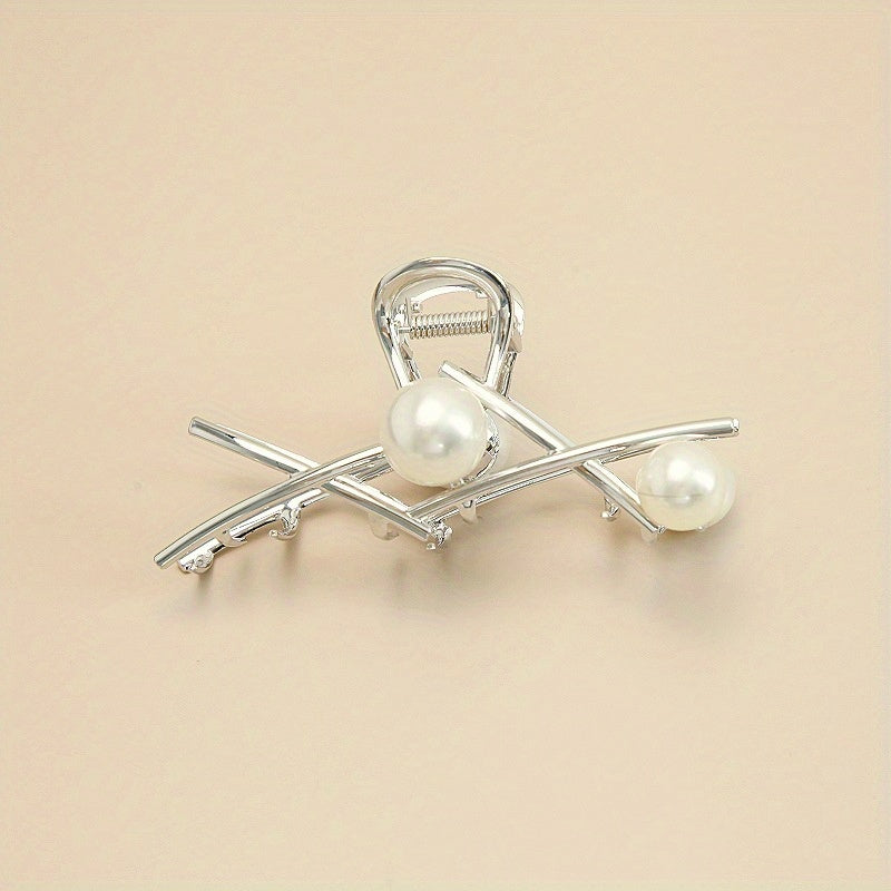 Faux Pearl Hair Clips Claw Clips Daily Decorative Girls Hair Accessories