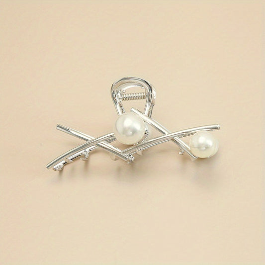 Faux Pearl Hair Clips Claw Clips Daily Decorative Girls Hair Accessories