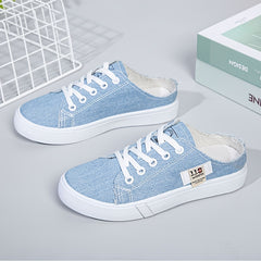 Women's Canvas Mule Sneakers Lightweight Outdoor Shoes