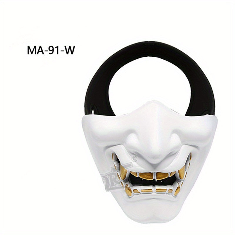 Half Face Mask Airsoft Lower Face Protective Mask for Halloween Cosplay Costume