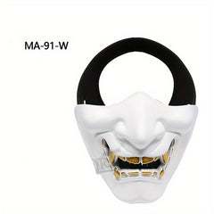 Half Face Mask Airsoft Lower Face Protective Mask for Halloween Cosplay Costume