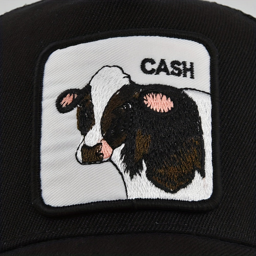 Farm Trucker Hat Unisex Animal Mesh Trucker Hat Strapback Square Patch