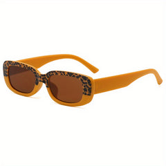 Teen Retro Leopard Print Sunglasses UV Protection for Outdoor Activities