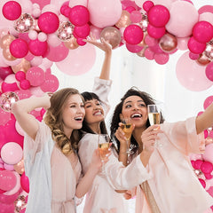 143pcs Pink Balloon Garland Set for Birthday Parties Wedding Decor