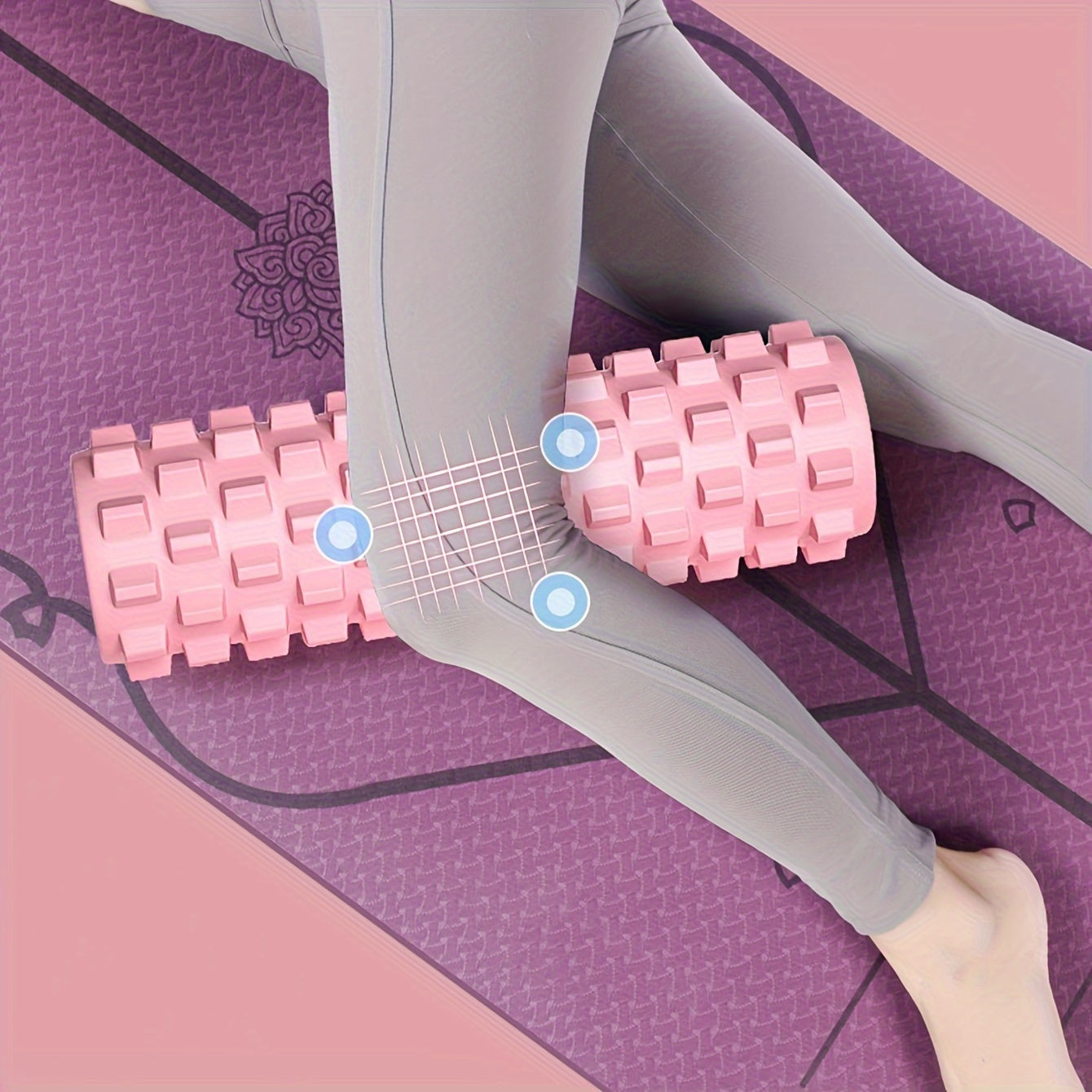 PVC Yoga Massage Roller for Fitness Muscle Relaxation