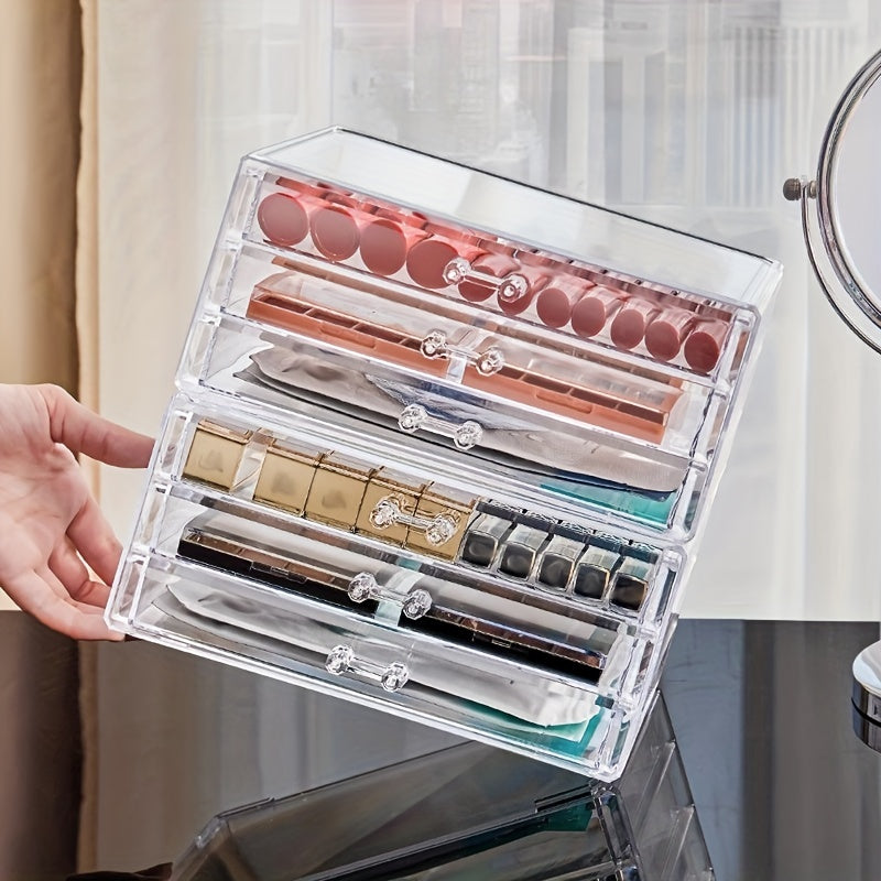 Clear Acrylic Cosmetic Display Case and Jewelry Storage Box