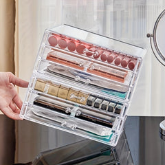 Clear Acrylic Cosmetic Display Case and Jewelry Storage Box