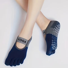 Women's Split Toe Yoga Socks with Non Slip Grip Straps