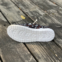 Women's Skate Shoes with Football and Heart Patterns
