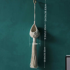 3pcs Macrame Hanging Planters Bohemian Decor with Air Plants & Tillandsia