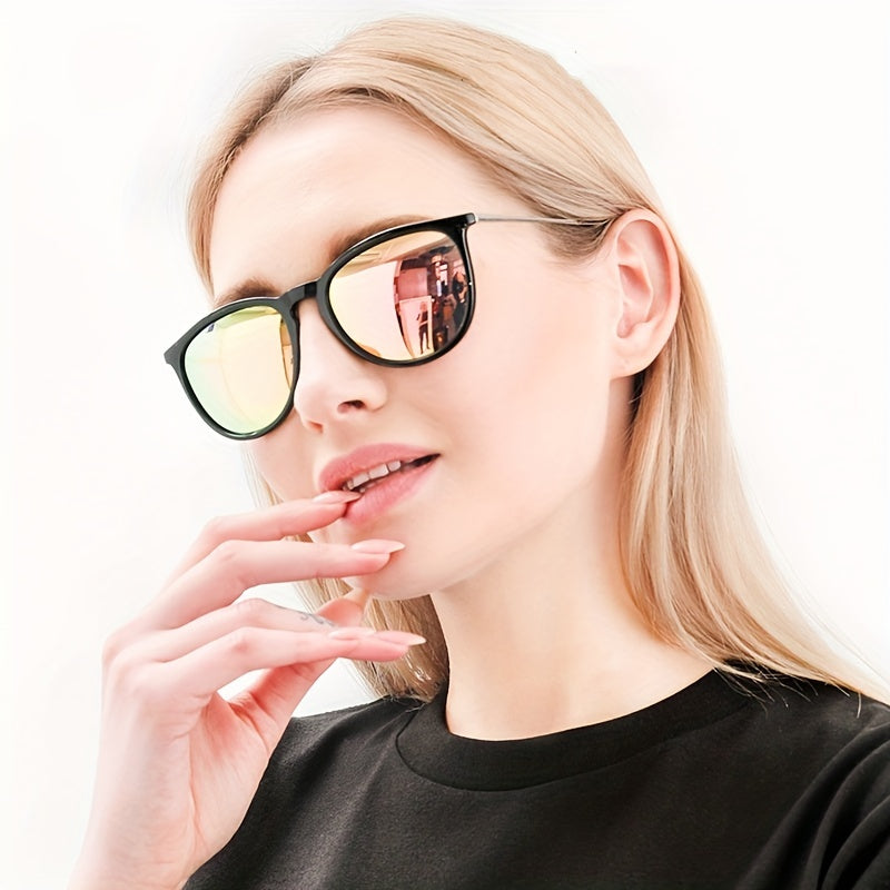 Cat Eye Sunglasses Mod Mirror Lens UV400