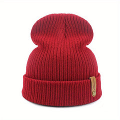 Unisex Casual Beanie Hat Winter Outdoor Thick Warm Knitted Hedging Hats