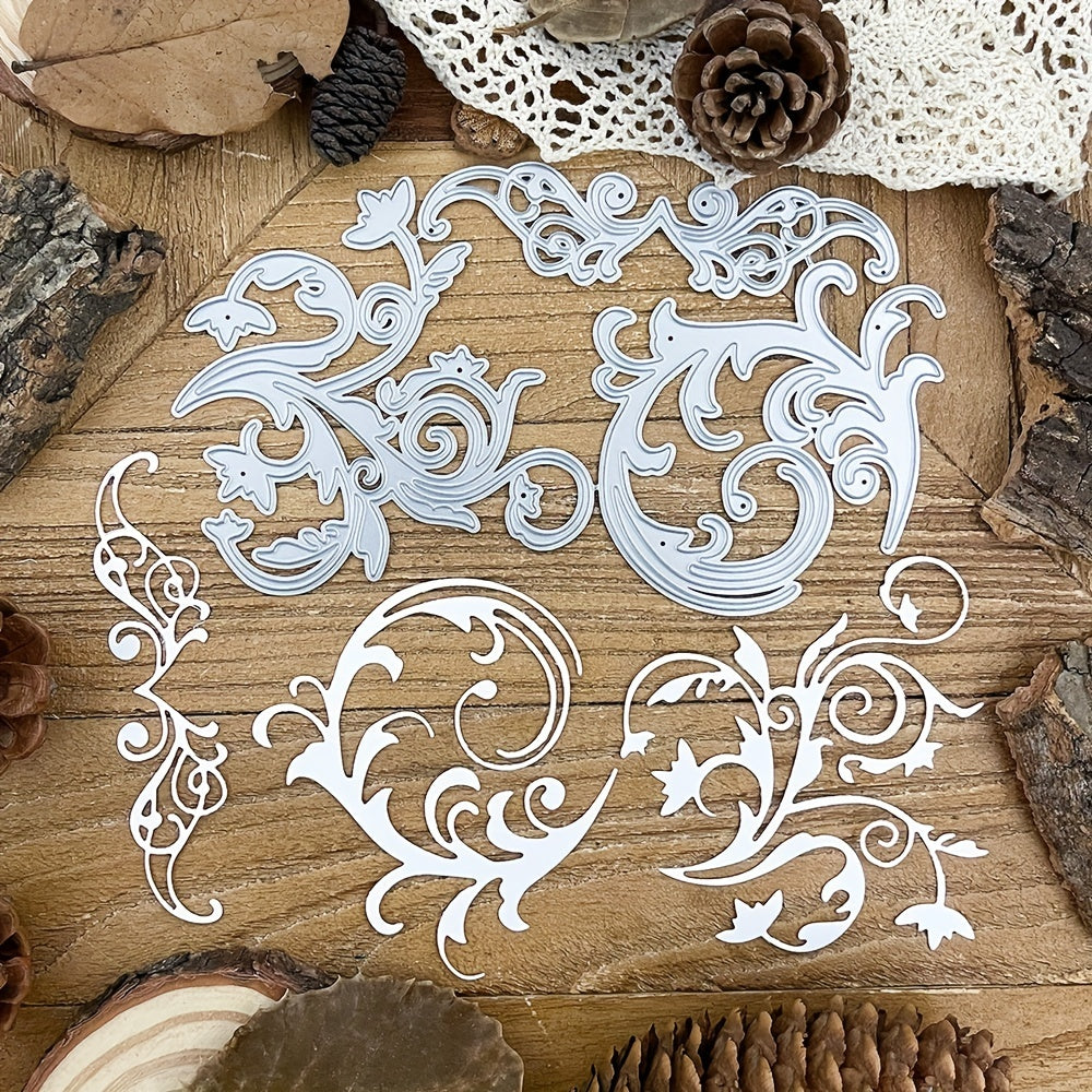 3pcs Retro Lace Flower Metal Cutting Dies Set for DIY Scrapbooking
