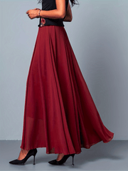 Chiffon Overlay Skirt High Waist for Women