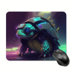 Cyber Style Turtle Mouse Pad - Non-Slip Rubber Pad