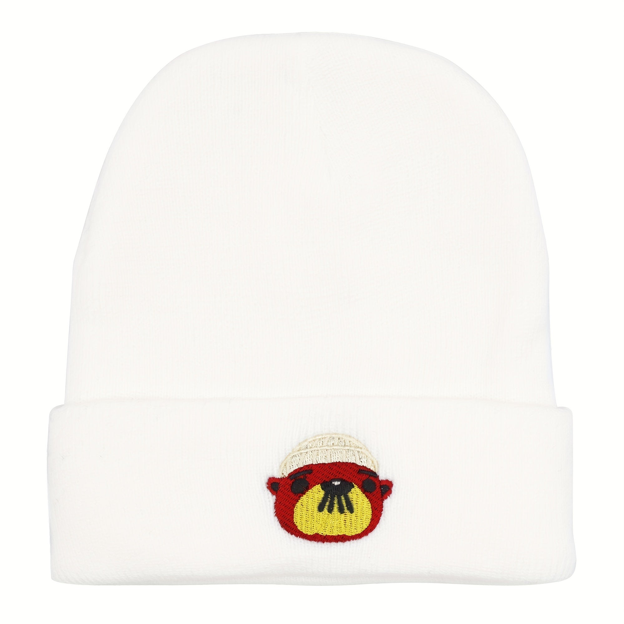 Bear Dad Animal Cartoon Bear Knitted Hat for Men and Women