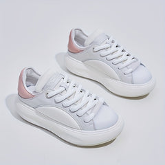 Women's Comfortable Board Shoes Lace Up Thick Sole Platform Running Shoes