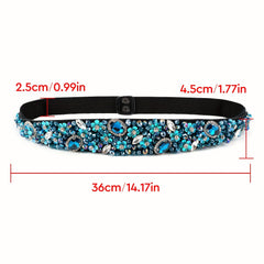Boho Crystal Girdle Rhinestone Elastic Belt for Women