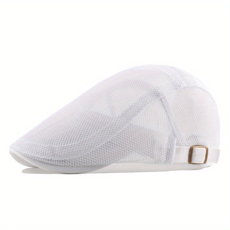 Breathable Mesh Newsboy Beret Men's Casual Hat Spring Summer Autumn