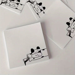 50 Sheets Cow Sticky Note Book Non-Sticky Style Tearable Hand Account Material