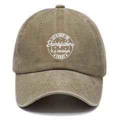Vintage Distressed Baseball Cap with Fun Print