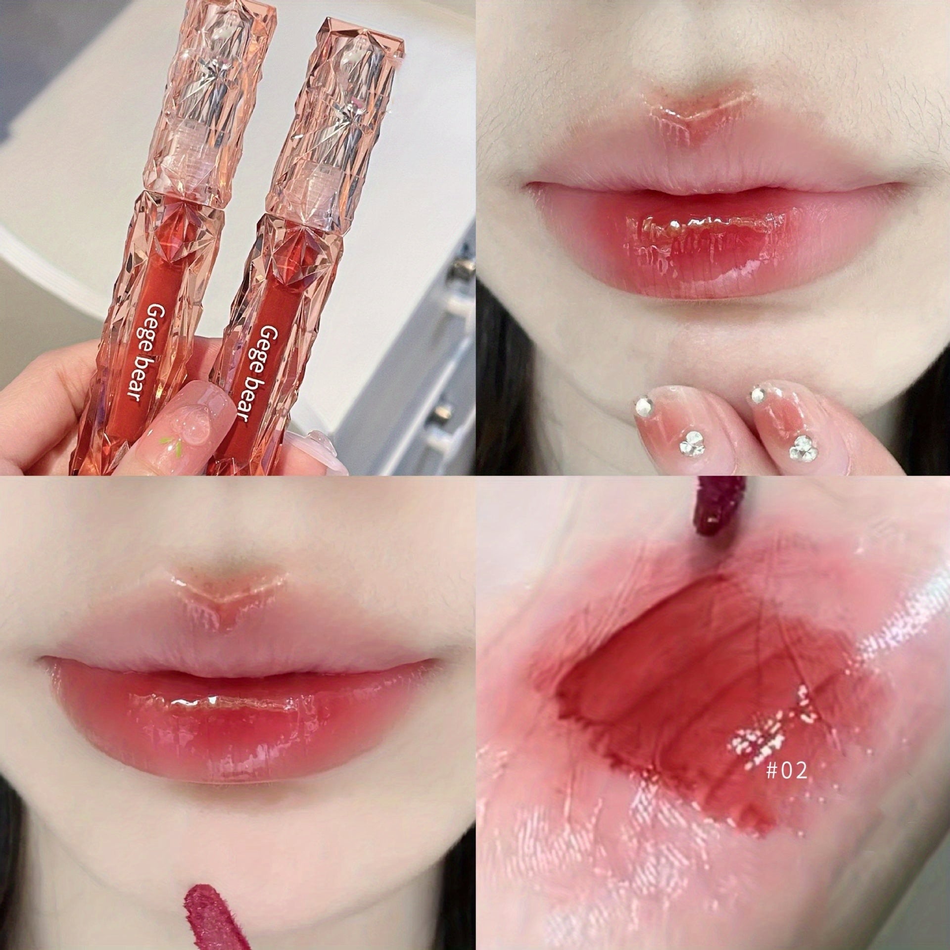 Crystal Clear Drill Lip Gloss Long Lasting Non Stick