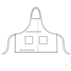 Adjustable Halter Apron with Pockets for Chef Gardening Cooking Baking