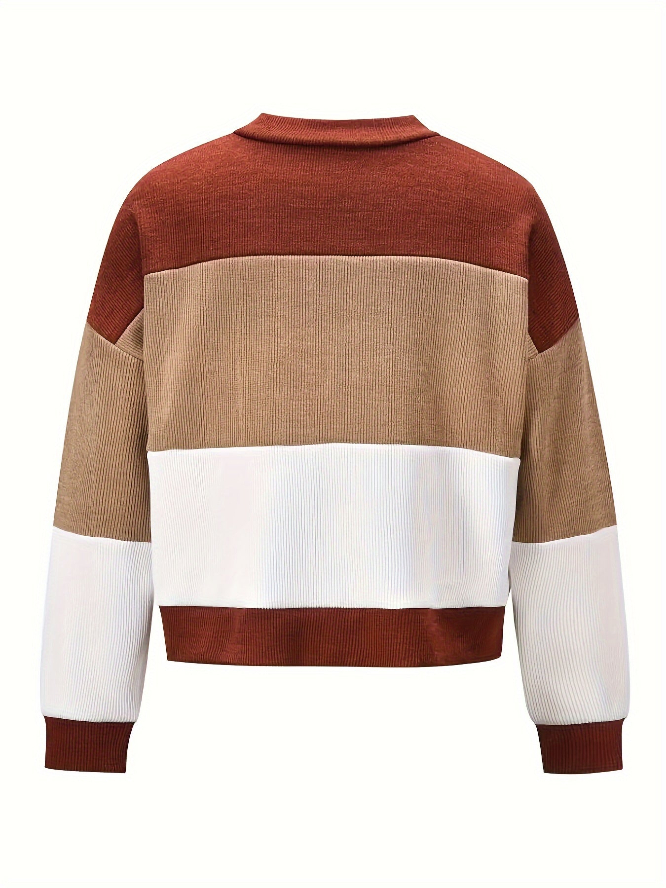 Colorblock Drop Shoulder Sweater