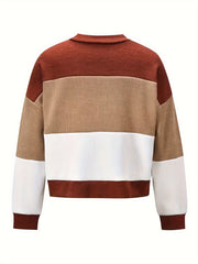 Colorblock Drop Shoulder Sweater