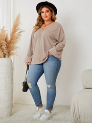 Lace Detail V-Neck Knit Top