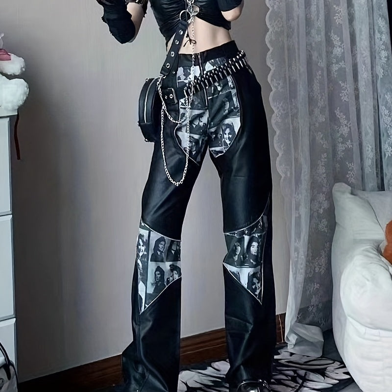 Punk Rivet Bullet Belt Y2K PU Leather Waistband Unisex Pants Jeans Belt