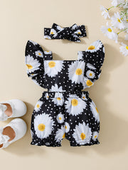 Newborn Baby Girl Romper & Headband Set, Summer Clothes