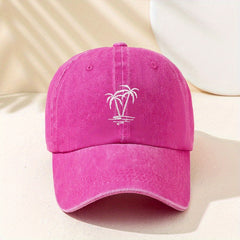 Embroidered Coconut Washed Baseball Cap