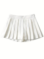 Y2K Solid Pleated Mini Skirt for Women