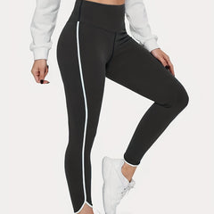 Plus Size Contrast Trim High Rise Leggings