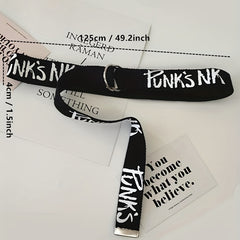 Men's Canvas Pants Belt with Double Ring Buckle