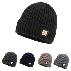 Men's Winter Hat Coldproof Ear Protection Knitted Velvet Thickened Warm Beanie