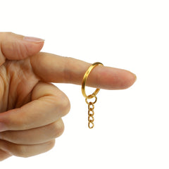 100pcs Key Ring Set Split Round Keychain Rings Bulk
