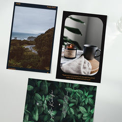 10pcs Creative Postcards Indoor Wall Self Paste Photo Material