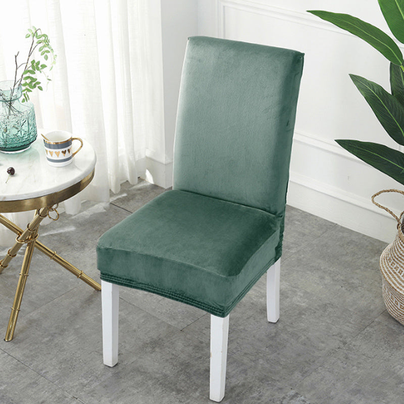 Stretch Chair Cover Solid Velvet Slipcover for Home Office Kitchen Dining