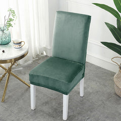 Stretch Chair Cover Solid Velvet Slipcover for Home Office Kitchen Dining
