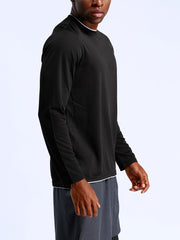 Men's Quick Drying Running T-shirt for Fall Winter Fitness