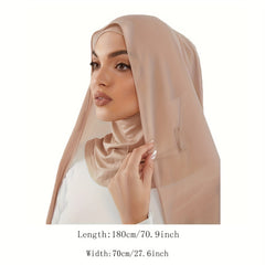 Chiffon Hijab Scarf with Magnet Buckle Ramadan Turban