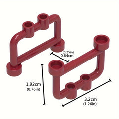 12pcs ABS Building Block Traffic Road Guardrail Set for DIY Animal Scene Play