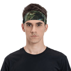 Turtle Sports Headband Sweat Wicking Breathable Polyester Nature Print