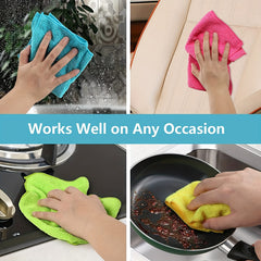 5pcs Scouring Pad Square Dish Cloths Antibacterial Cleaning Pad