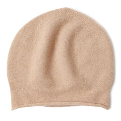 100% Cashmere Beanie Winter Hats Solid Knit Unisex Hat