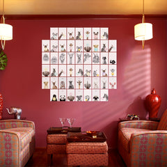 50pcs Cartoon Animal Postcard Set for Kids' Rooms, Collage Art, Wall Decor