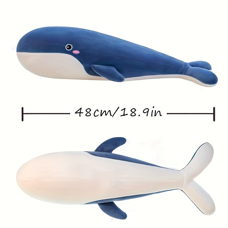 Cute Whale Plush Toy Ocean Stuffed Animal with Smiling Face